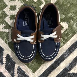 Navy size 10 loafers velcro
